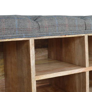 Multi Tweed 6 Slot Shoe Cabinet