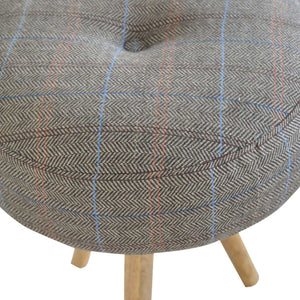 Tripod Stool with Tweed Seat Pad