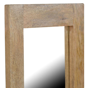 Rectangular Wooden Frame with Mirror