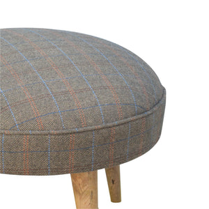 Multi Tweed Nordic Style Footstool