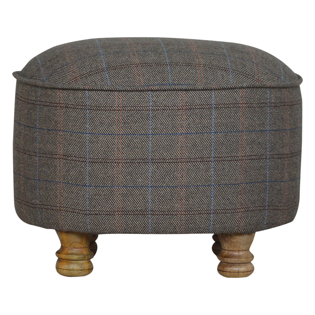 Oval Multi Tweed Foot Stool