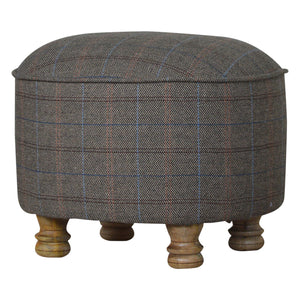 Oval Multi Tweed Foot Stool