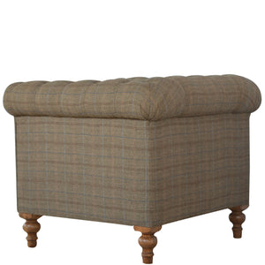 Multi Tweed Chesterfield Armchair