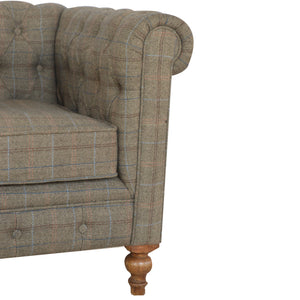 Multi Tweed Chesterfield Armchair