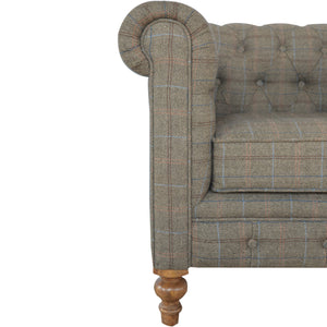 Multi Tweed Chesterfield Armchair