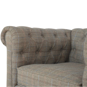 Multi Tweed Chesterfield Armchair