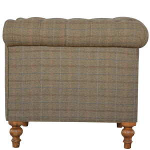 Multi Tweed 2 Seater Chesterfield Sofa