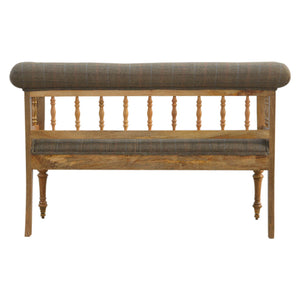 Multi Tweed Deep Button Hallway Bench