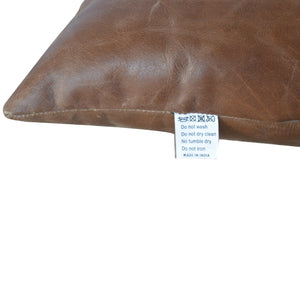 Buffalo Hide Leather Scatter Cushion