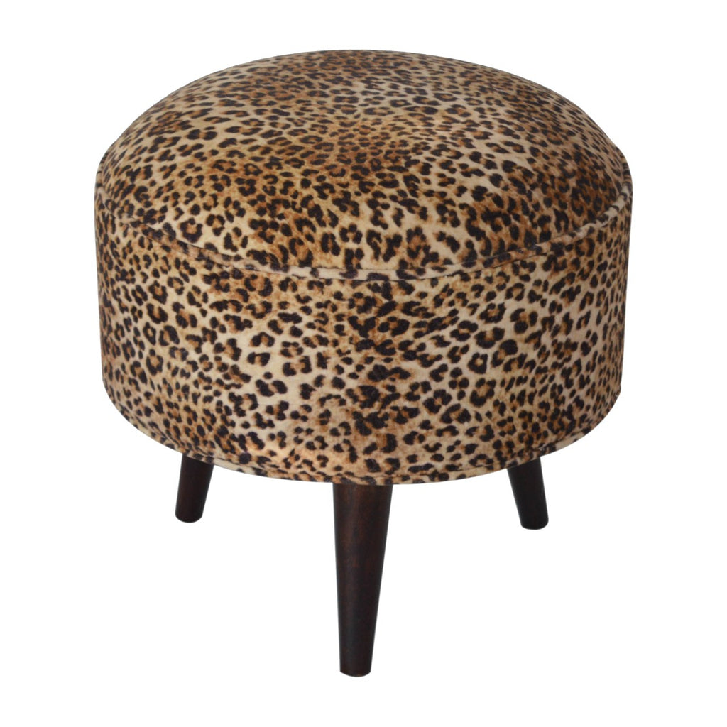 Leopard Nordic Style Footstool