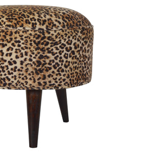 Leopard Nordic Style Footstool