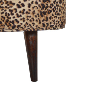 Leopard Nordic Style Footstool