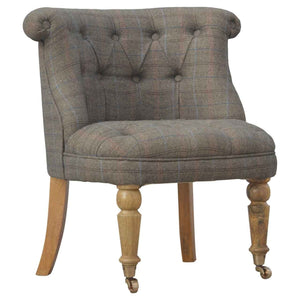 Small Multi Tweed Accent Chair