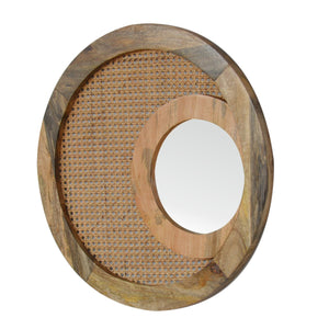 Round Woven Mirror