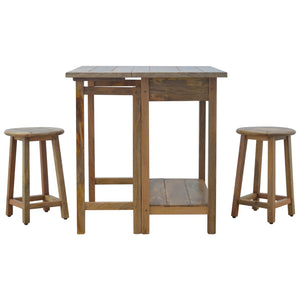 Breakfast Table With 2 Stools