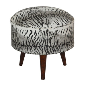 Zebra Print Footstool