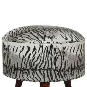 Zebra Print Footstool