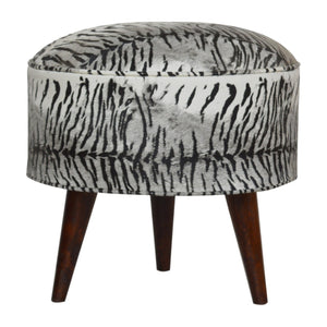 Zebra Print Footstool