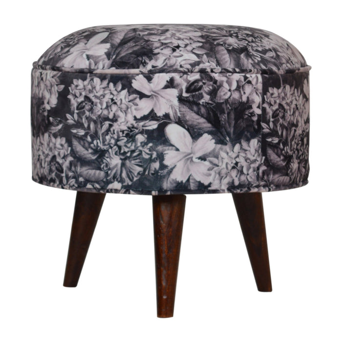 Floral Print Footstool