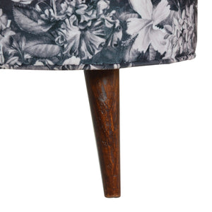 Floral Print Footstool