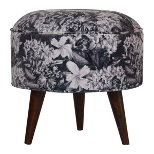 Floral Print Footstool