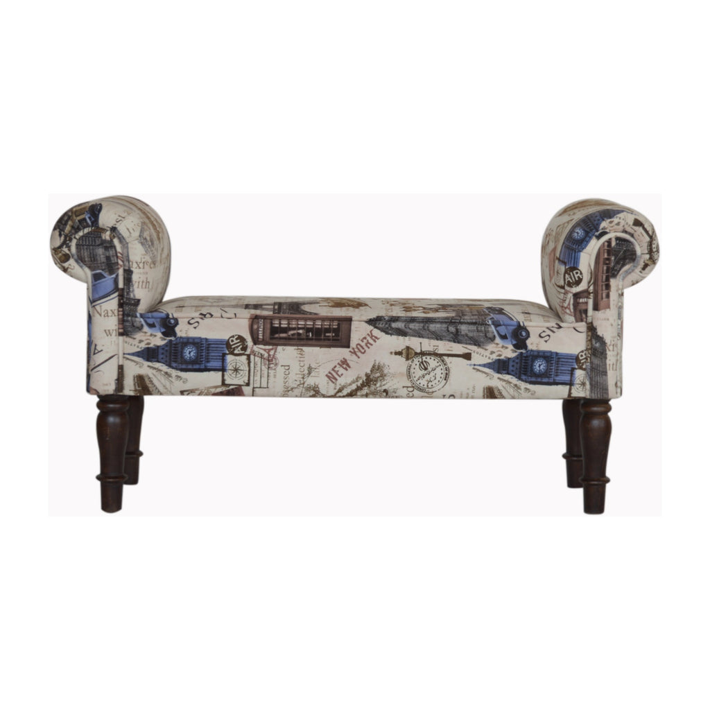 IN1275 - City Printed Bedroom Bench