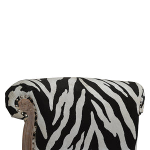 Zebra Printed Studded Chair