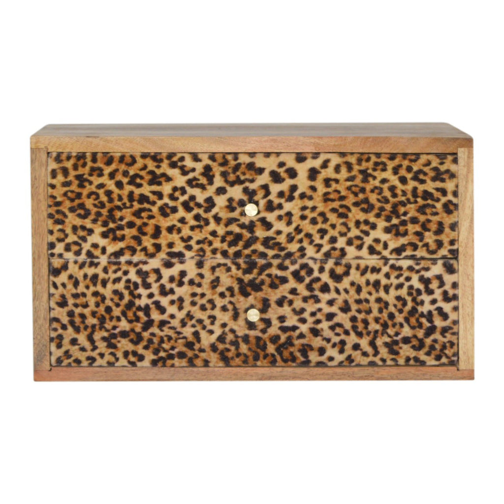 Wall Leopard Print Bedside