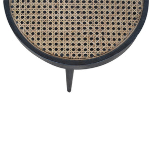 Ash Black Rattan End Table