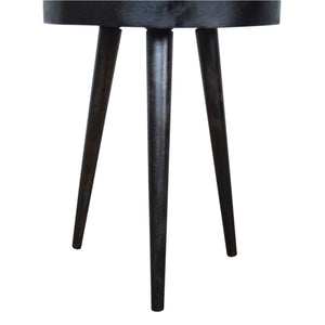 Ash Black Rattan End Table