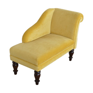 Mustard Velvet Chaise