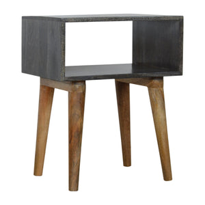 Ash Black Open Bedside