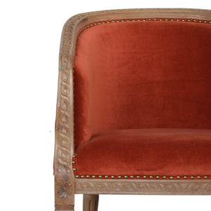 Rust Velvet Occasional Chair