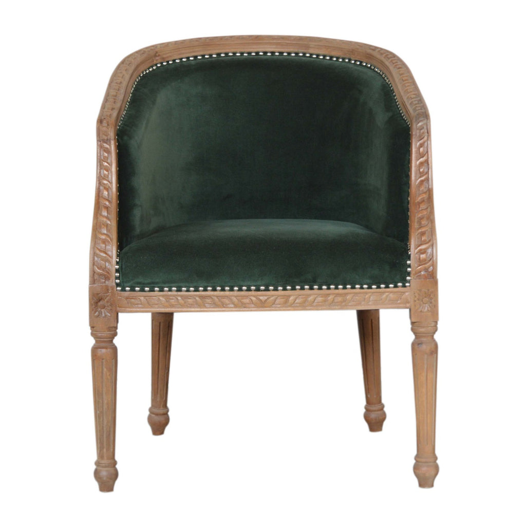 Emerald Velvet Occasional Chair