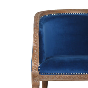 Royal Blue Velvet Occasional Chair