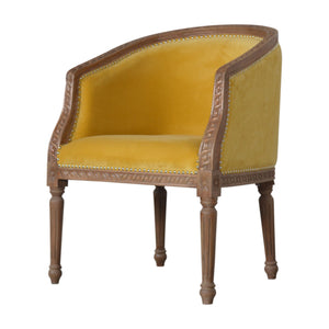 Mustard Velvet Occasional Chair