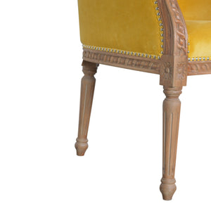 Mustard Velvet Occasional Chair