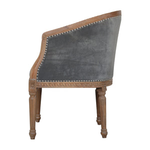 Grey Velvet Occasional Chair