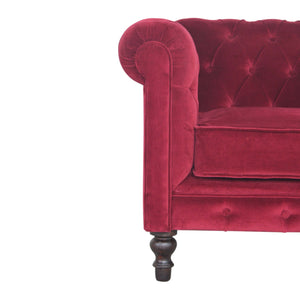 Wine Red Chesterfield Armchair