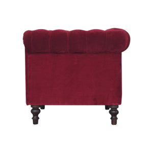 Wine Red Chesterfield Armchair