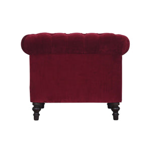 Wine Red Chesterfield Armchair