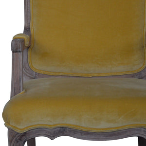 Mustard Velvet French Style Chair