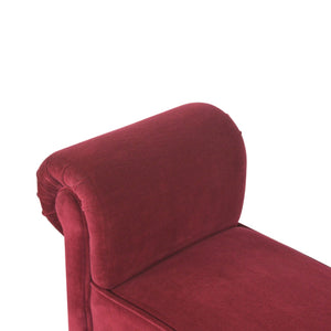 Wine Red Velvet Bench