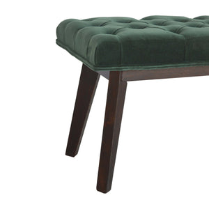 Emerald Velvet Hallway Bench