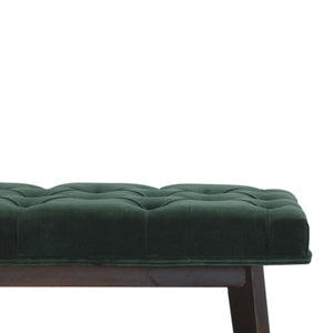 Emerald Velvet Hallway Bench