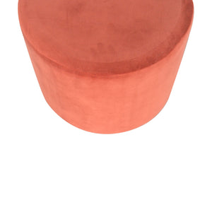 Brick Red Velvet Gold Footstool