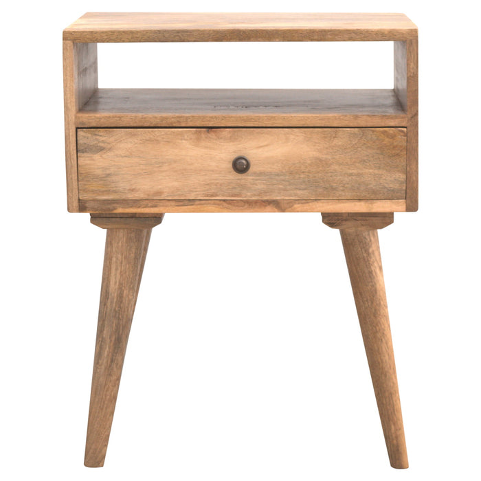 Modern Solid Wood Bedside with Open Slot