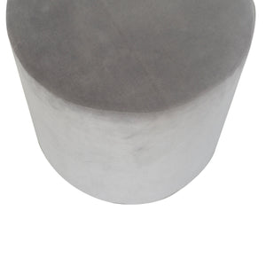 Grey Velvet Wooden Footstool