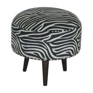 Zebra Nordic Style Footstool