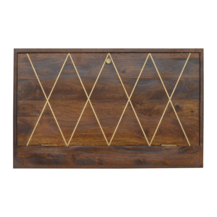 Geo Brass Flip Down Writing Desk